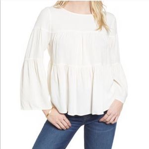 Madewell Tiered Burton Back Blouse